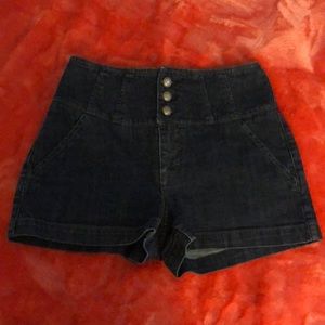 Express high waisted jean shorts
